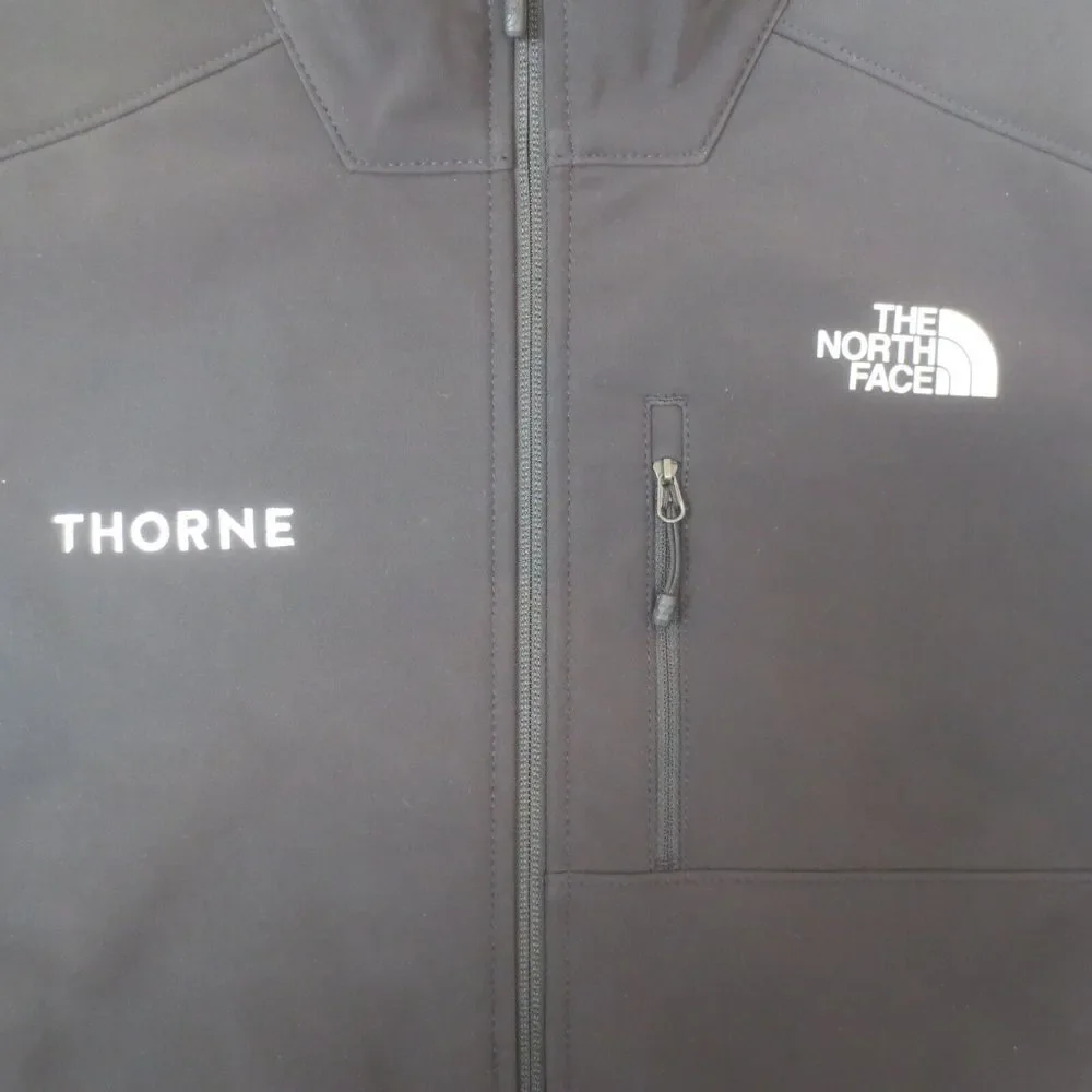 NEW The North Face Apex Bionic Jacket Mens S‎ Black Windwall Embroidered Thorne
